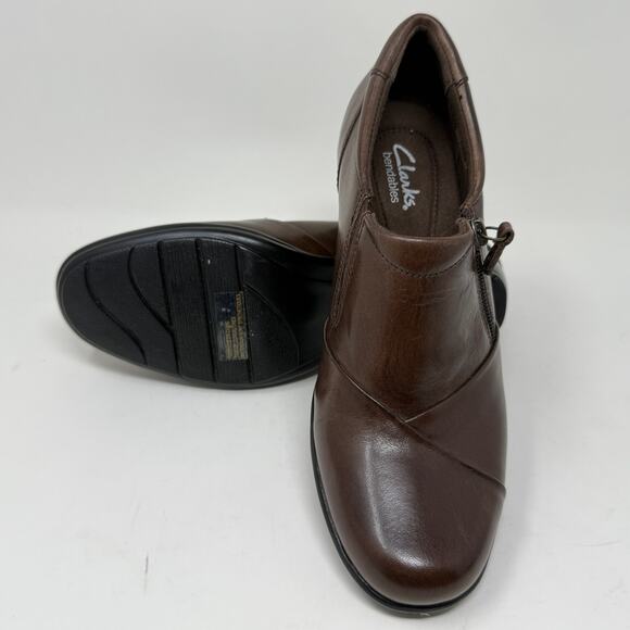 Clarks Leather WISH HOPE Side Zip Booties New W/O Tags Womens 8M I.1.1 Comfort - Picture 11 of 16